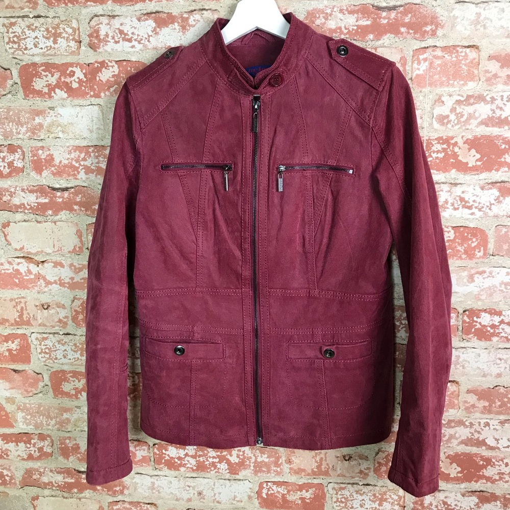 Twiggy LONDON Suede Genuine Leather Jacket Rare